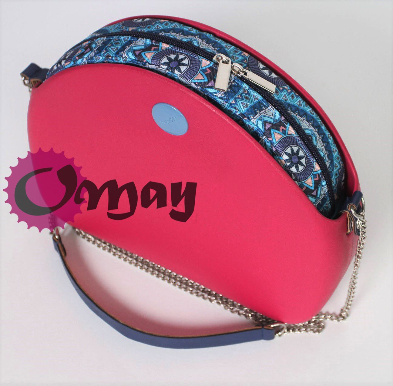 Niebieski organizer do OBAG MOON LIGHT mandale 2 kieszenie wkład OMAY