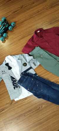 Два комплекти штани+джинси, піджак, сорочка,метелик,теніска
