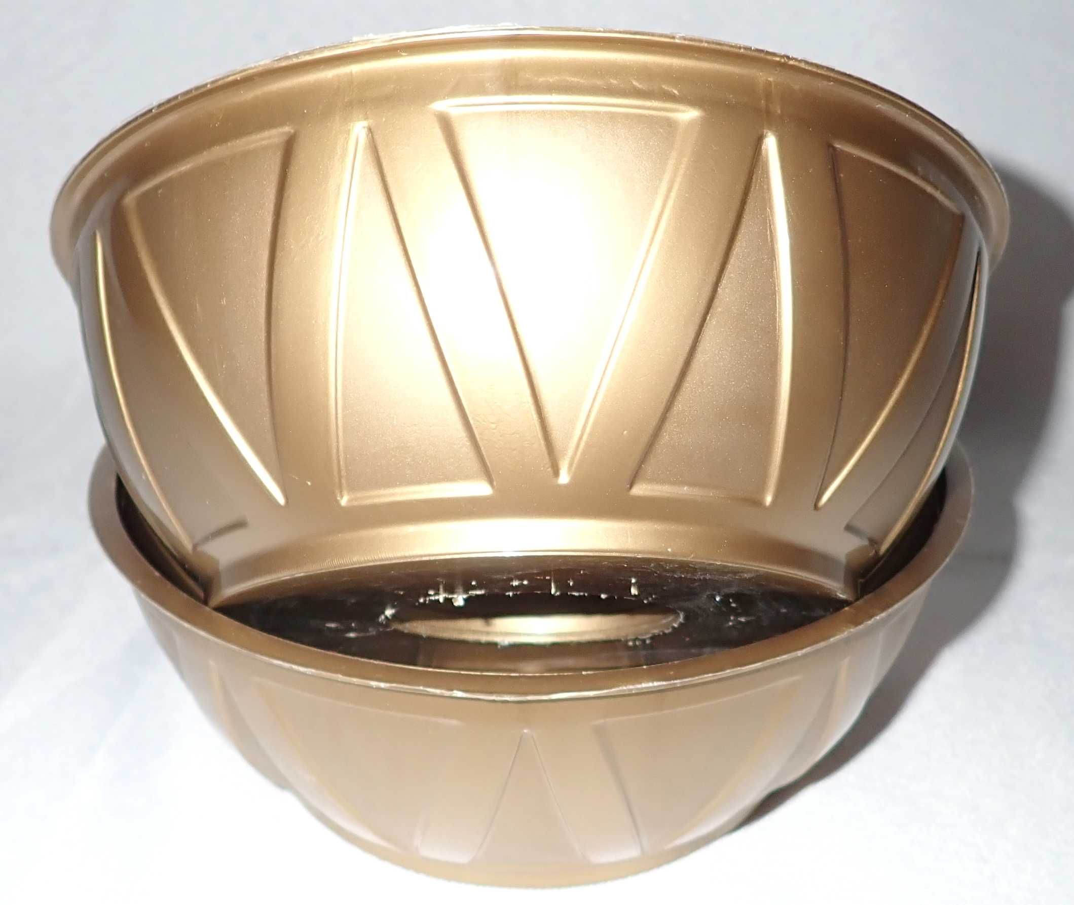 Miski 18 cm ZŁOTE, białe na stroiki do kompozycji M18KR