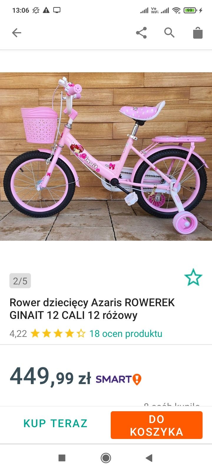 Nowy rower dziecięcy