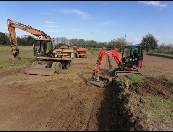 Roboty ziemne wykopy fundamentów kanalizacja utwardzanie terenu drogi