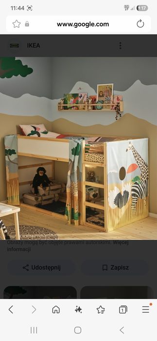 Łóżko piętrowe kura ikea