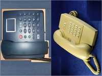 Telefone analógico Elotécnico IXT Modelo 264014. Cor Creme e Cor azul.