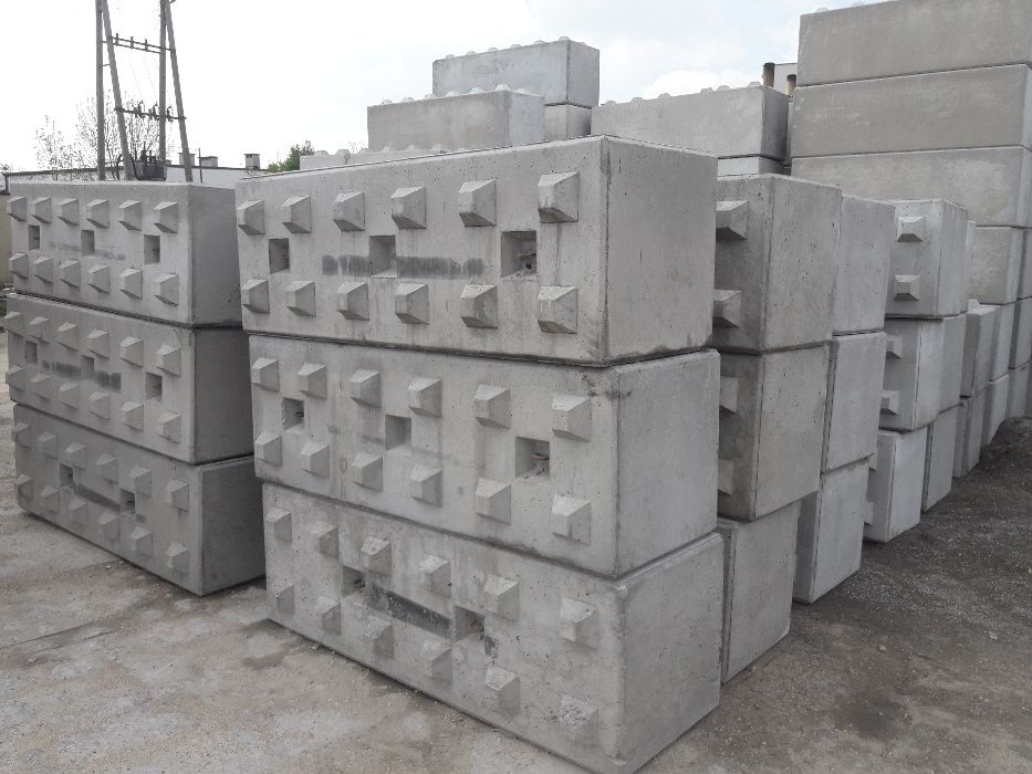 BLOK BETONOWY 180cm, 120cm, 60cm, Mur Oporowy, KLOCEK Oporowy, Zasieki