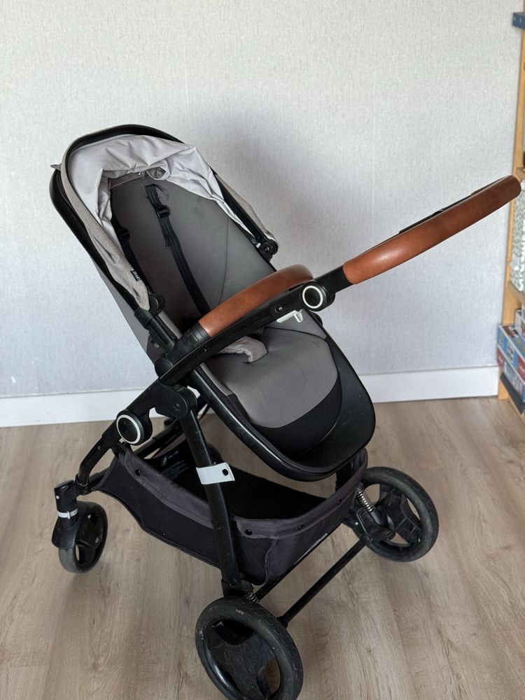 Wózek 3w1 - Cybex Leotie Lux, Fotelik Aton 5 z bazą IsoFix do auta