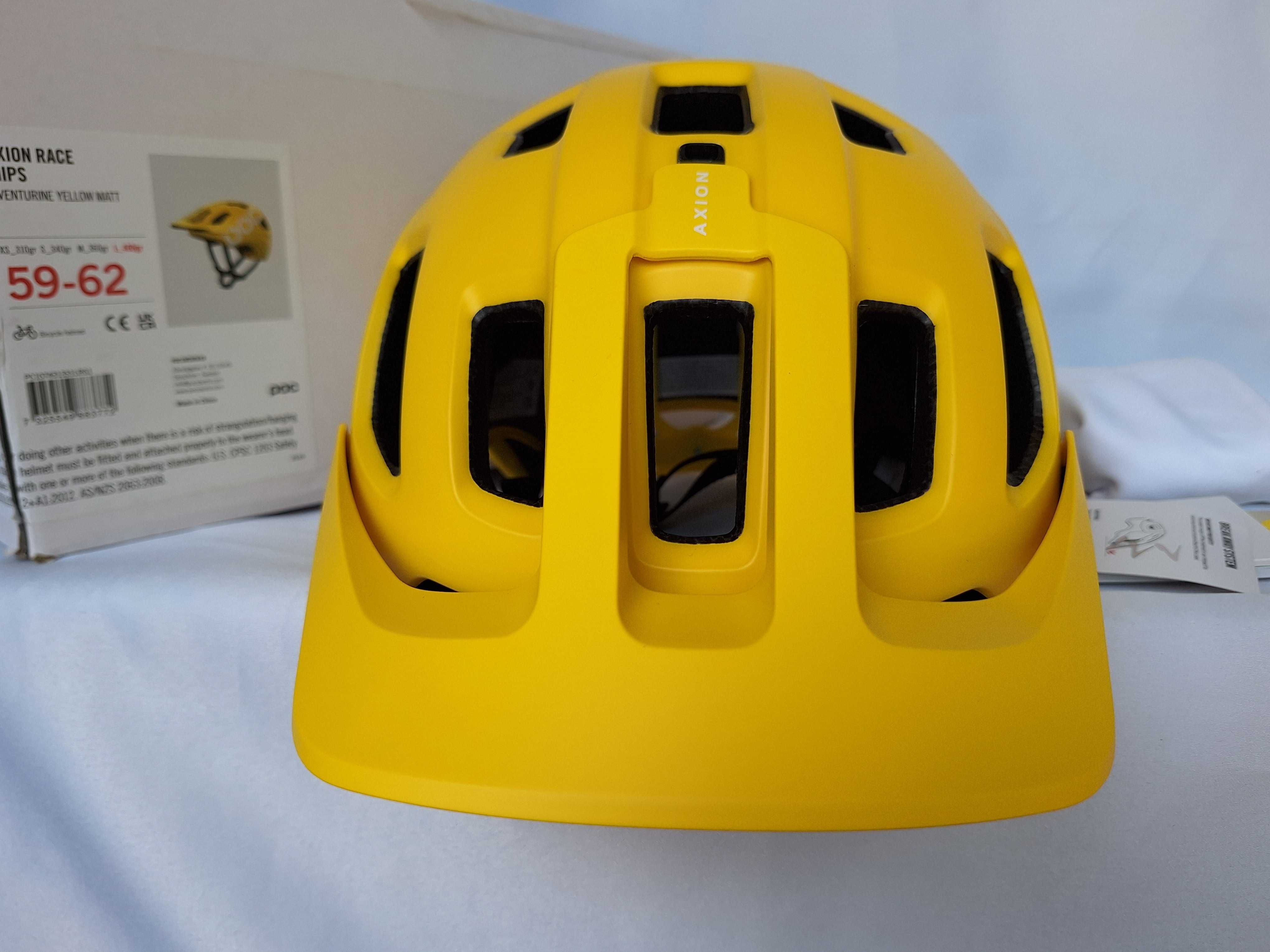 Kask rowerowy Poc Axion Race Mips Aventurine Yellow Matt L 59-62cm