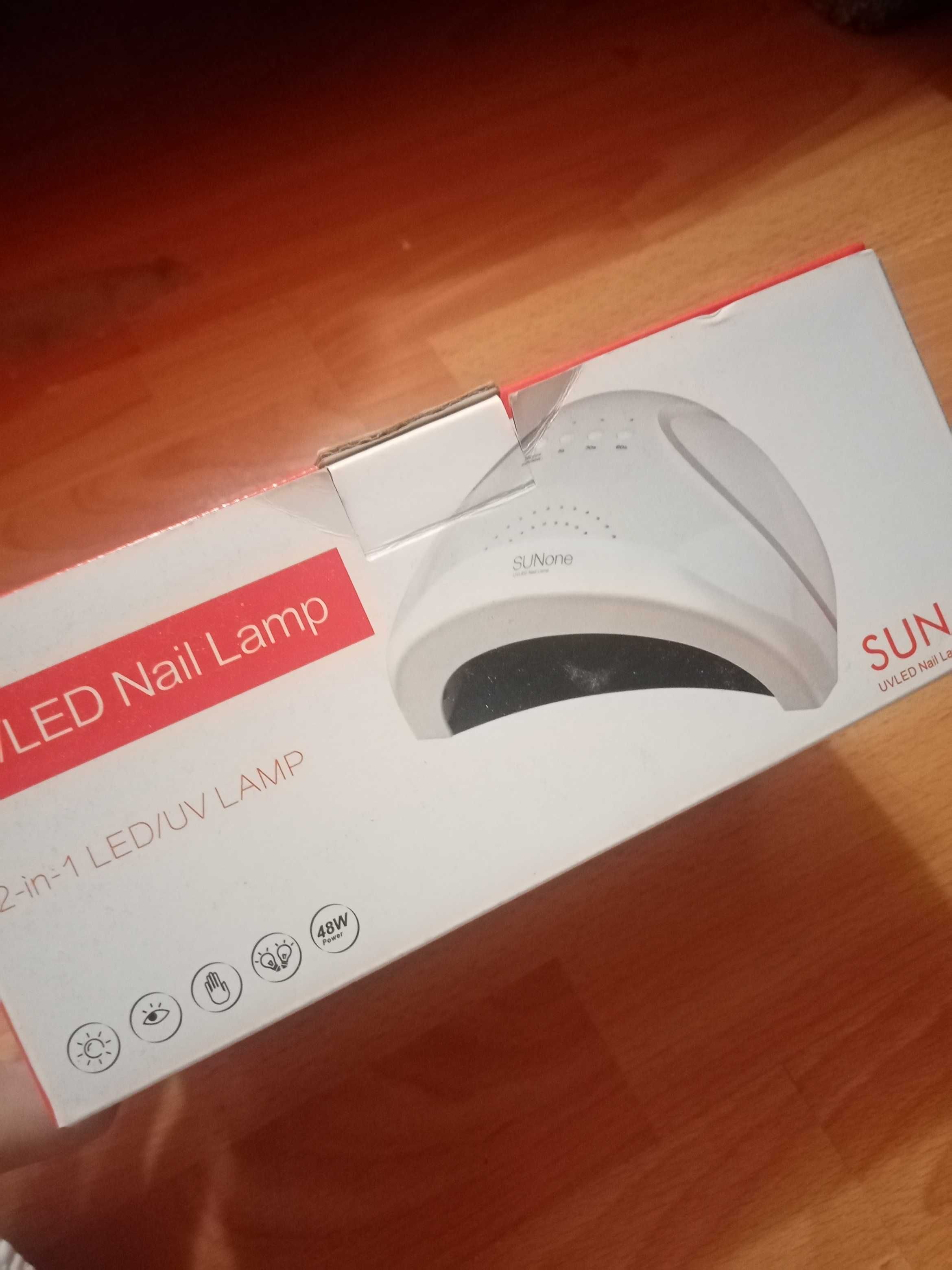 Лампа SUNUV LED+UV SUN 48W + гель лаки, гель, топ, база. Набір