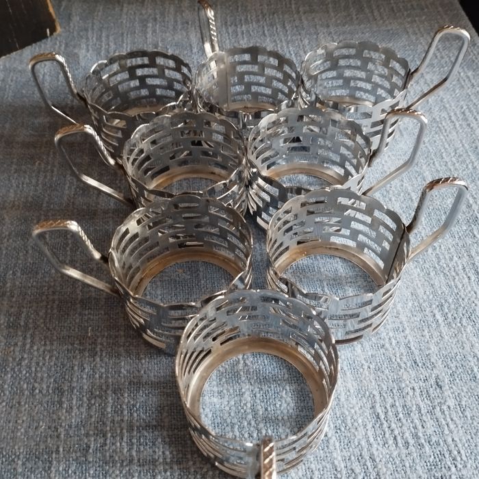 Uchwyty koszyczki do szklanek PRL