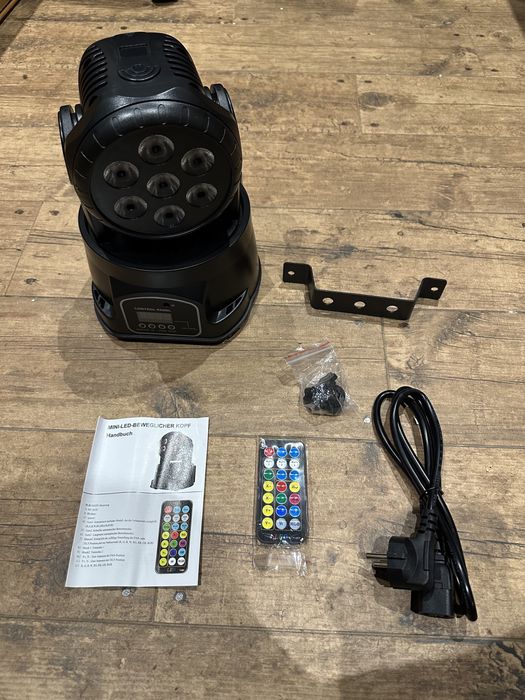 4x Robo Luzes Moving Head 7 Led DMX com comando