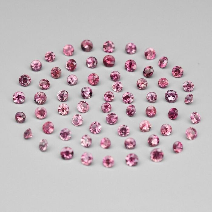 szafir różowy kamień do wyrobu biżuterii okrągły 1.2-1.5mm