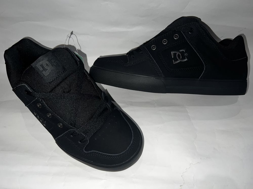 Шкіряні кеди Dc shoes 42,5 ус. 27,5 Pure кеды чорні