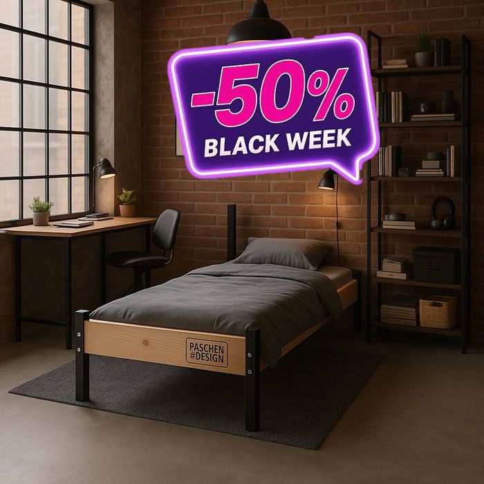 - 50%   Łóżko - PREMIUM – unikat Paschen #Design - loftowy design!