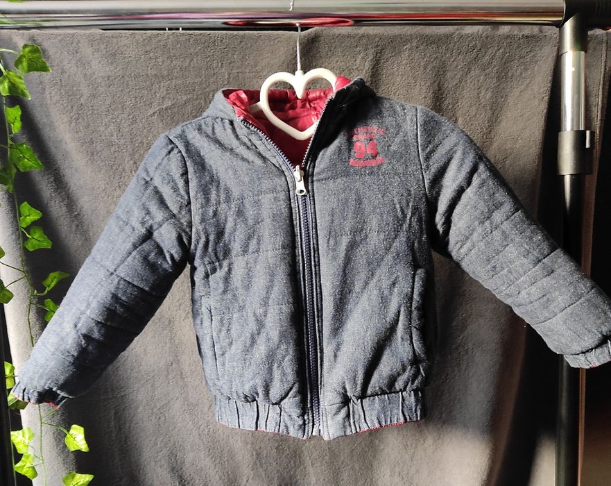 Dwustronna kurtka chłopięca rozmiar 110