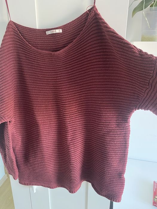 Sweter damski bordowy