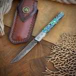 Ніж складаний Gentleman. Карманный EDC нож. Сталь дамаск.