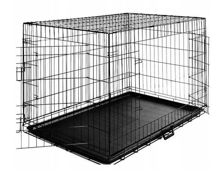 Klatka dla Psa Metalowa Gruba Woliera 76x47x53