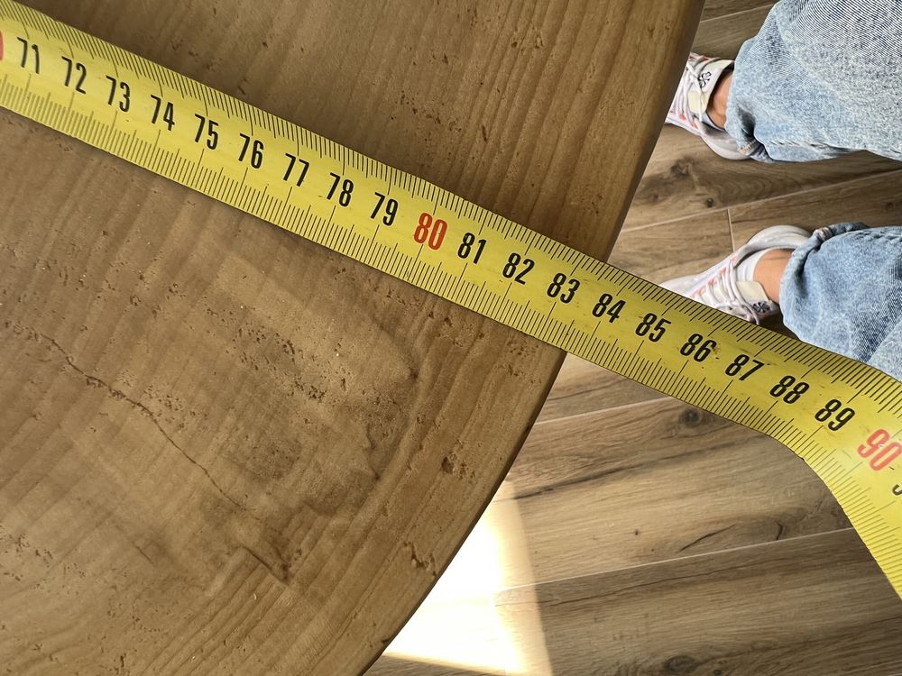 Stół z naturalnego drewna dębowego metalowe nogi 4 osobowy