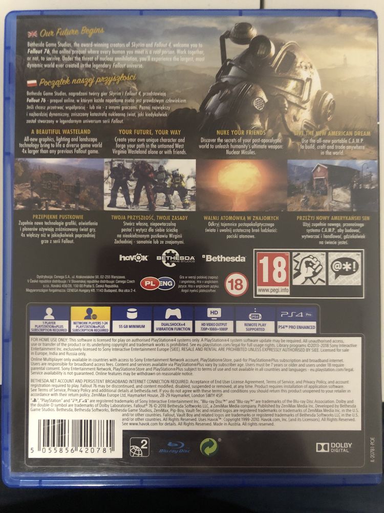 Fallout 76 fallout 4 PL język polski sony PS4 PS5