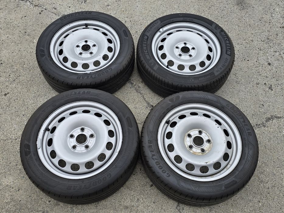 Felgi VW Volkswagen VAG Caddy 205/55R16 + opony GoodYear dekielki -bdb