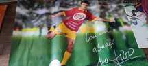 Poster do Figo autografado das Lays