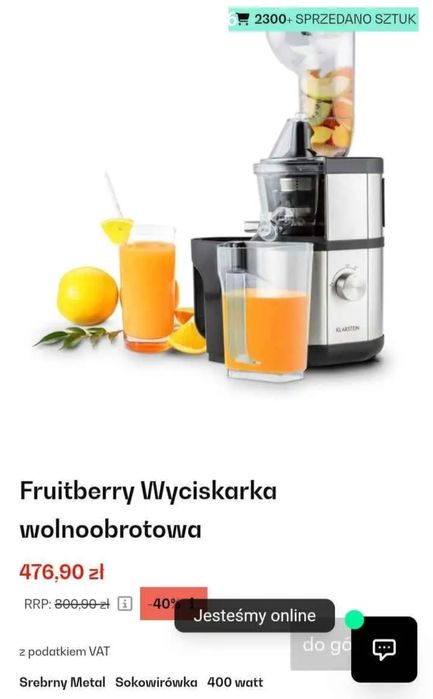 Sokowirówka wolnoobrotowa