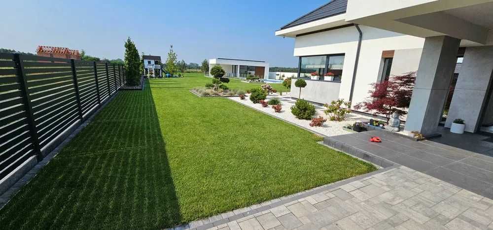 Projektowanie i kompleksowa realizacja ogrodów, roboty koszące