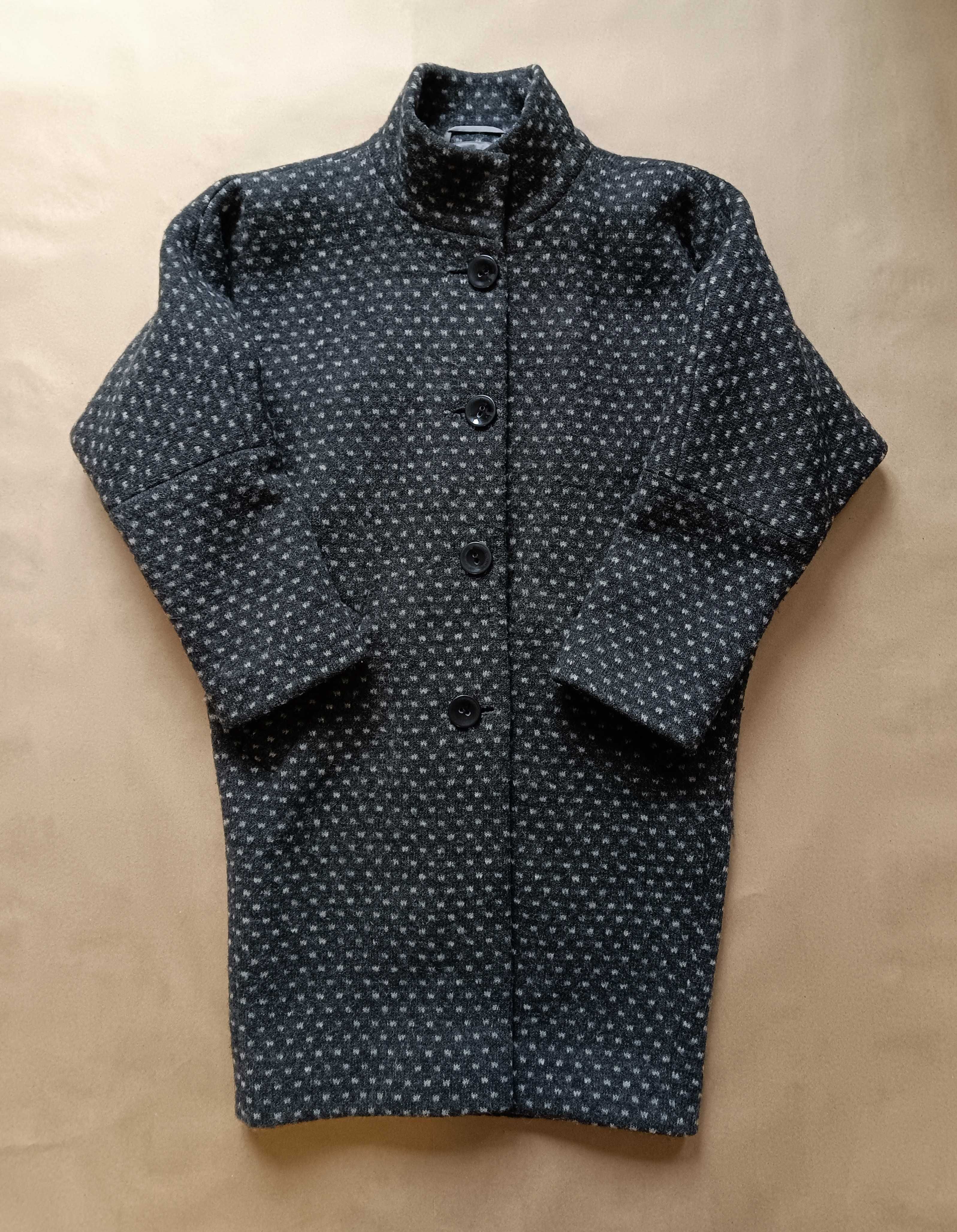 Шерстяное пальто кимоно XS валяная шерсть