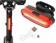 lampka rowerowa tylna lampa na rower akumulator tył cob usb mocna 120l