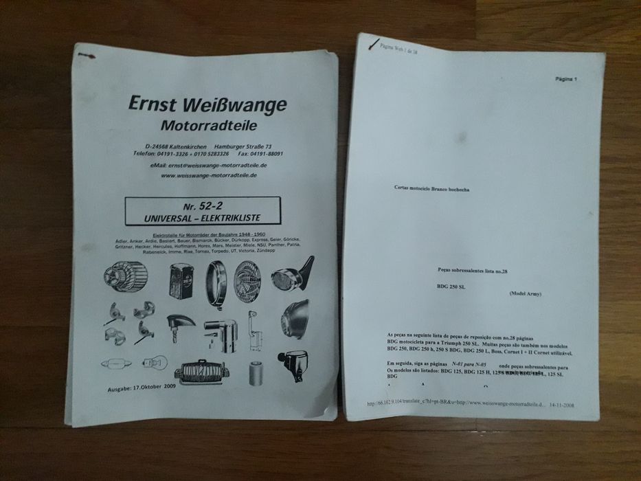 Manuais antigos originais mota tríupmh