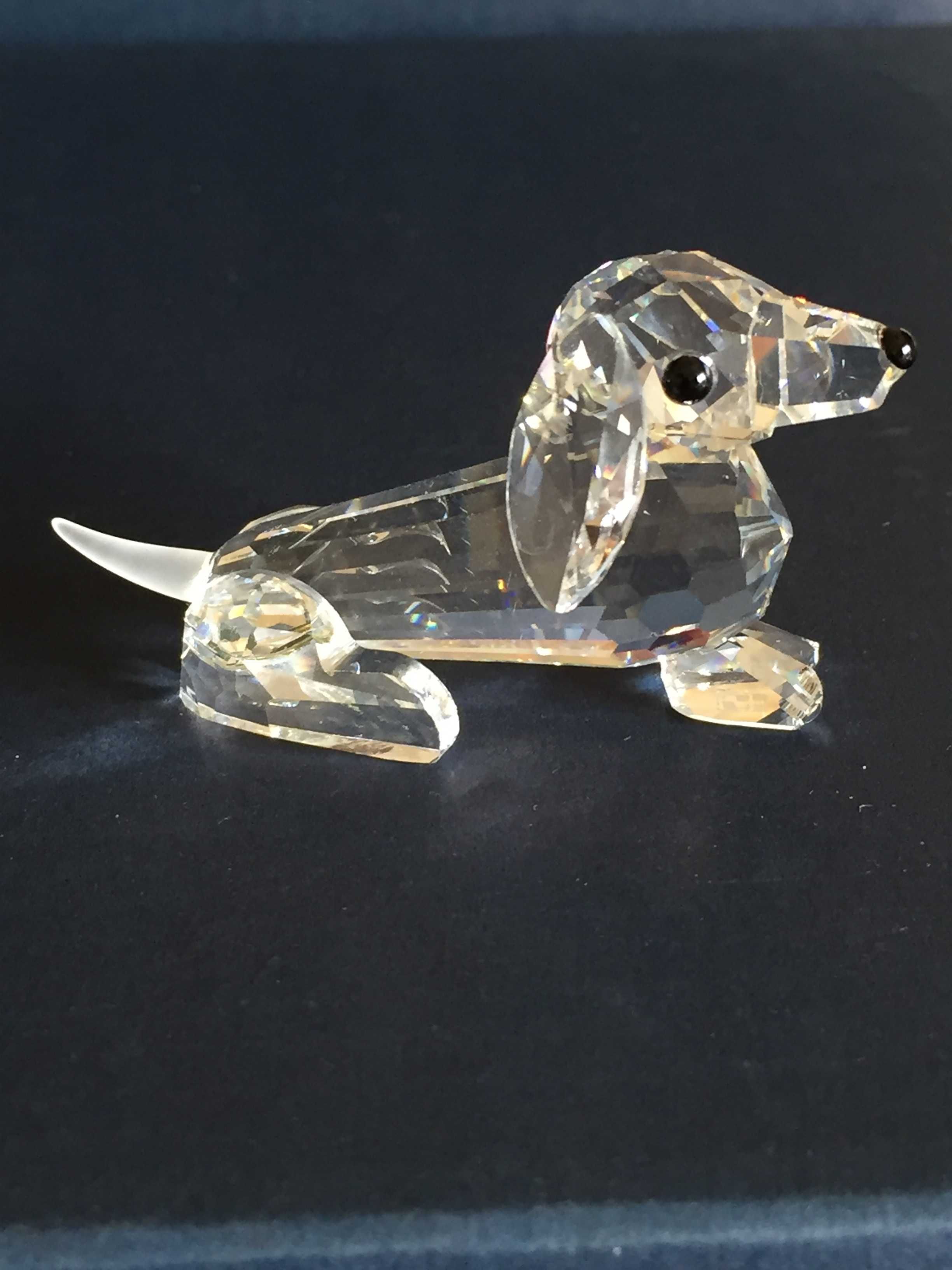 Miniatura de dachshund em cristal Swarovski