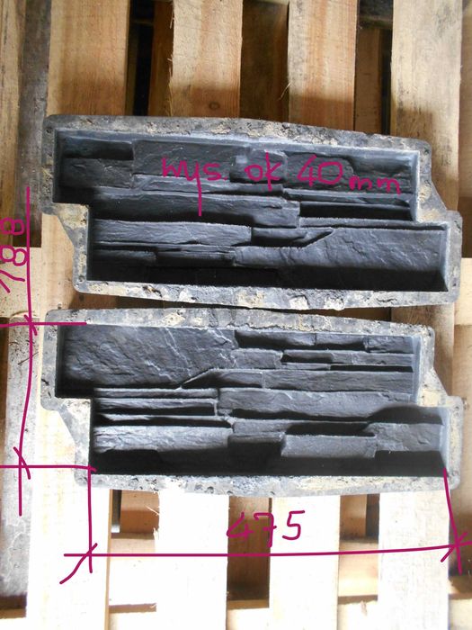 Formy do betonu wzór kamień elewacyjny 220 szt. kurier paleta w cenie