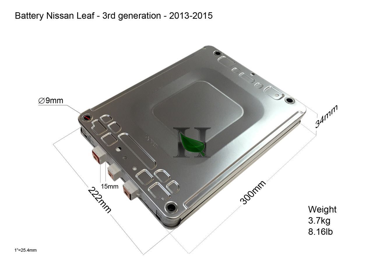 Батарея Nissan leaf LiIon консерва ячейка аккумулятор модуль 58Ач 90%