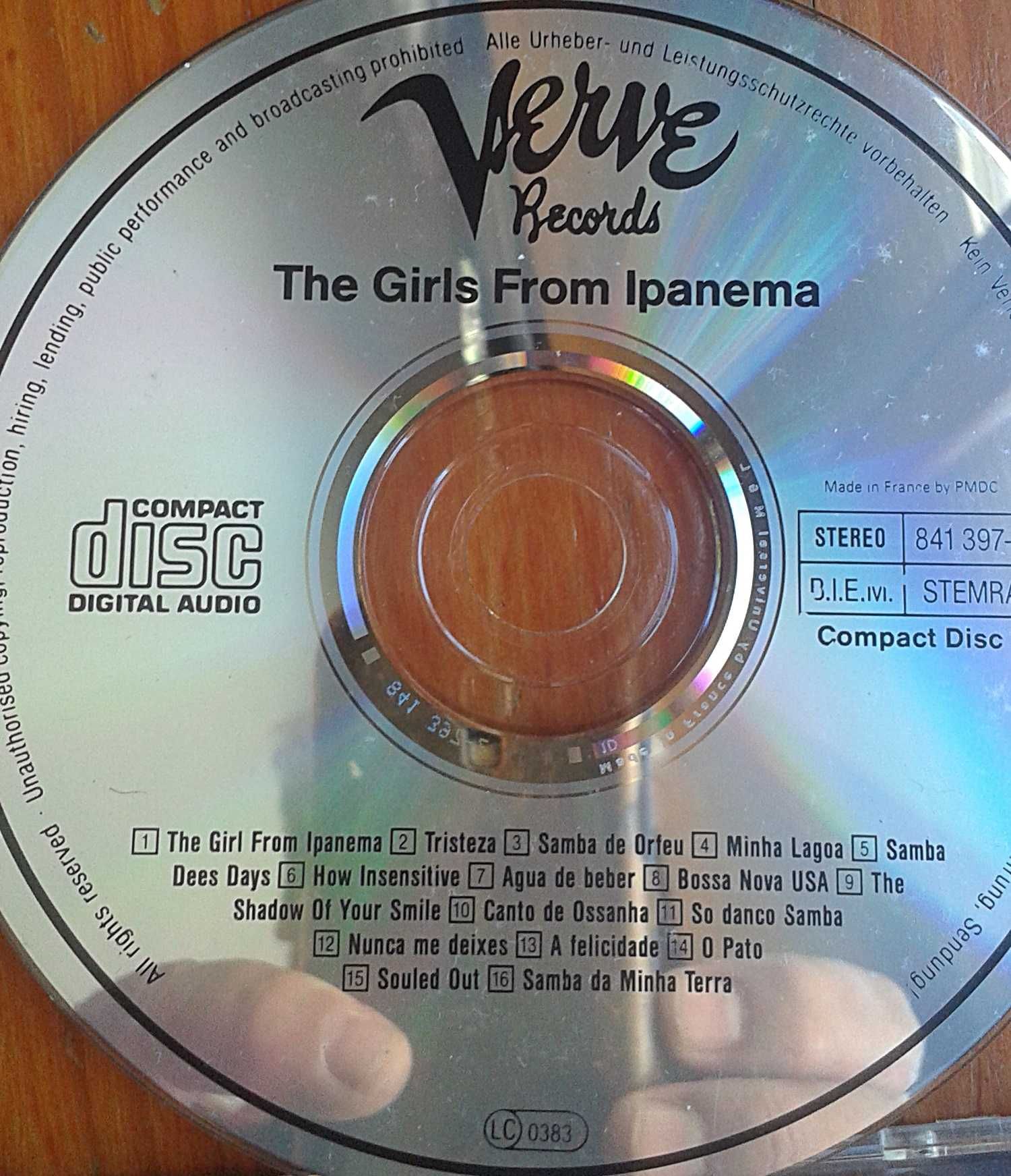 CD The Girls from Ipanema Musica do Brasil. Inclui portes