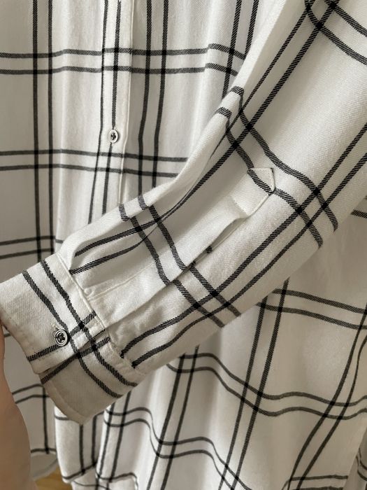 Koszula biala bawelna oversize L