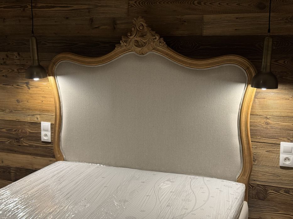 Łóżko dębowe 140 cm , łóżko ludwikowskie , łóżko rustykalne