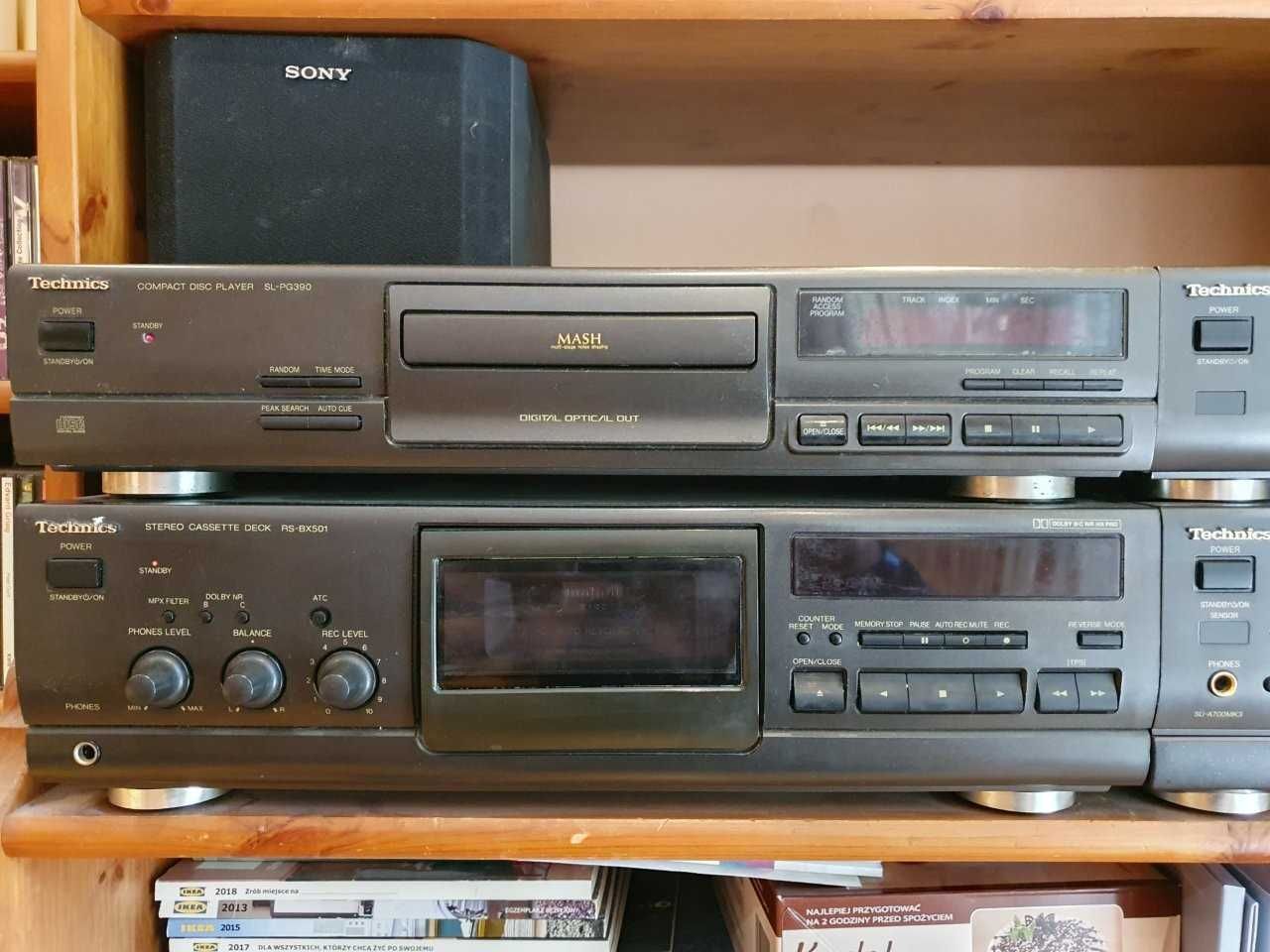 Wieża stereo Technics – SU-A700MK3 + CD, tuner, deck + pilot – komplet