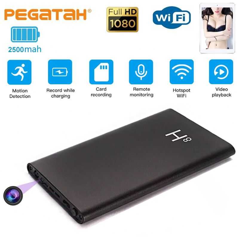 Power Bank 2500 mAh * C/ Câmara Espia WiFi 2MP 1080P * Visão Noturna