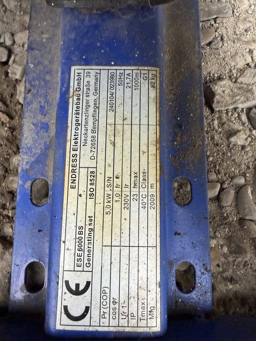 Генератор ENDRESS ESE 6000