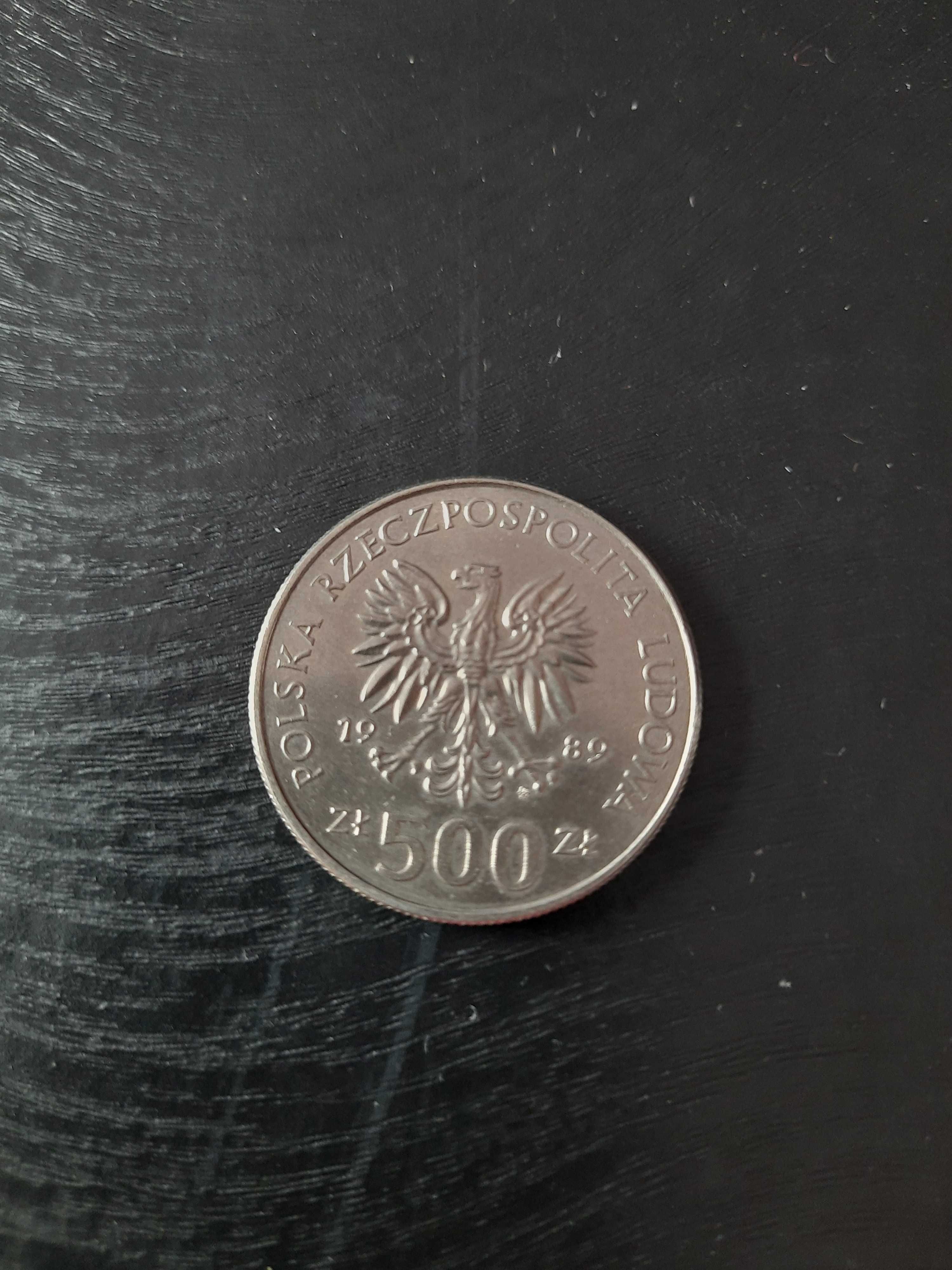 Moneta z PRL-u o nominale 500 ZŁOTYCH 1989 r.