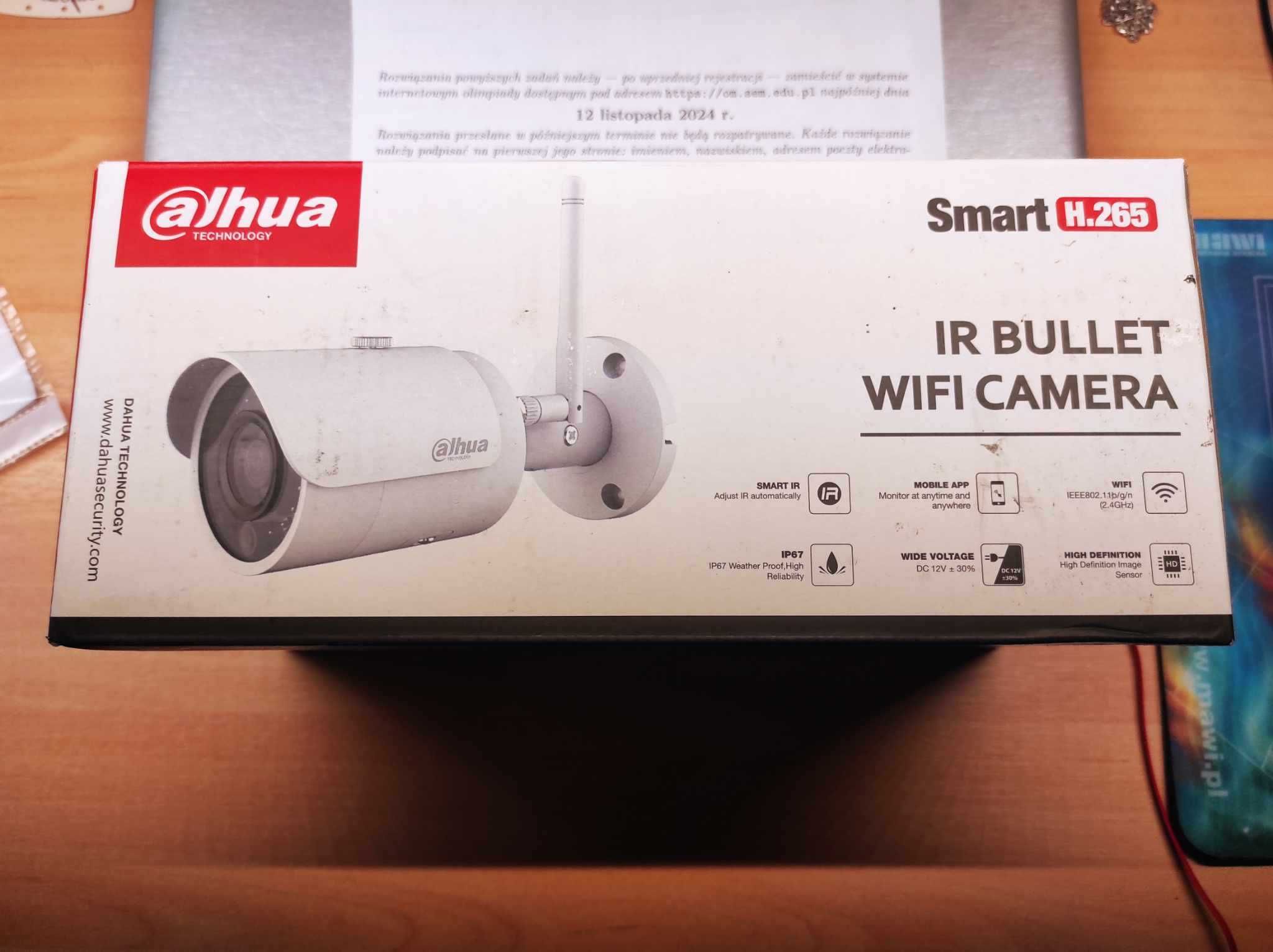 Kamera tulejowa WiFi Dahua IPC-HFW1235S-W-S2 (2MP, 2.8mm) - (Promocja)