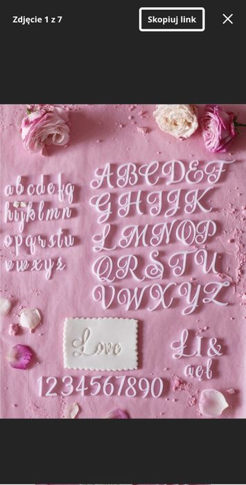 Alfabet do masy cukrowej miniowe formy