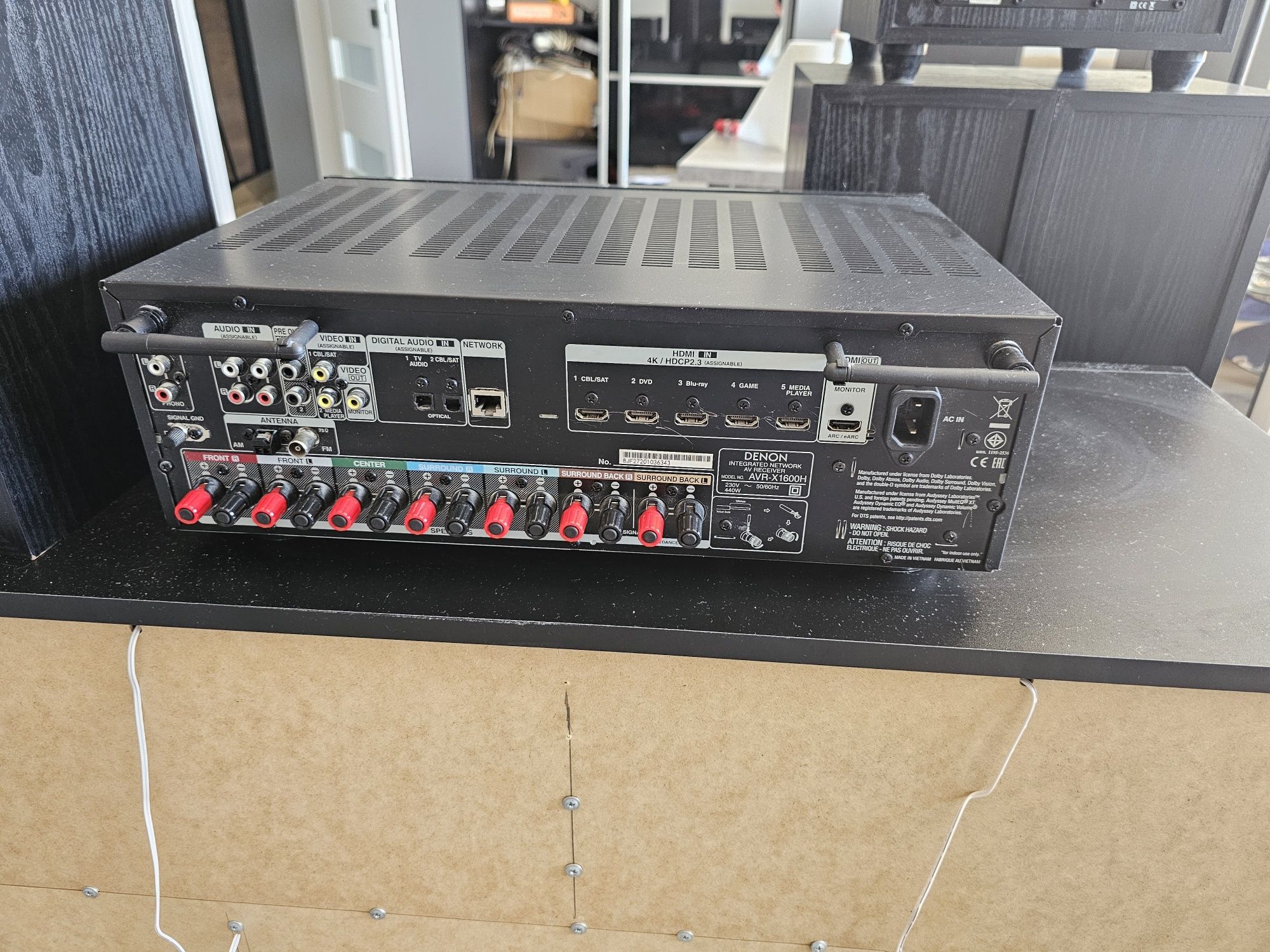 Kino domowe denon AFR-X1600H plus głośniki Wilson 5,1 plus subufersu9b
