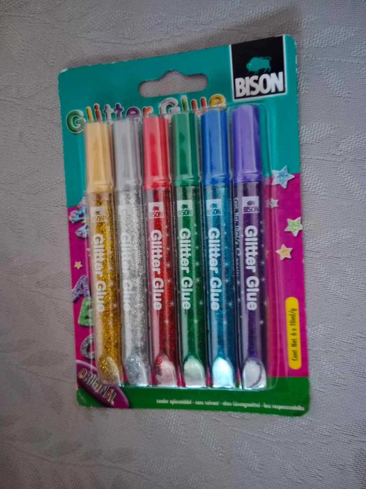 Klej Z Brokatem Bison Zestaw 6 X 10ml