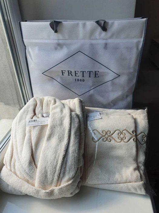 Махровый халат FRETTE, Италия, новый, S и XL, унисекс, премиальные