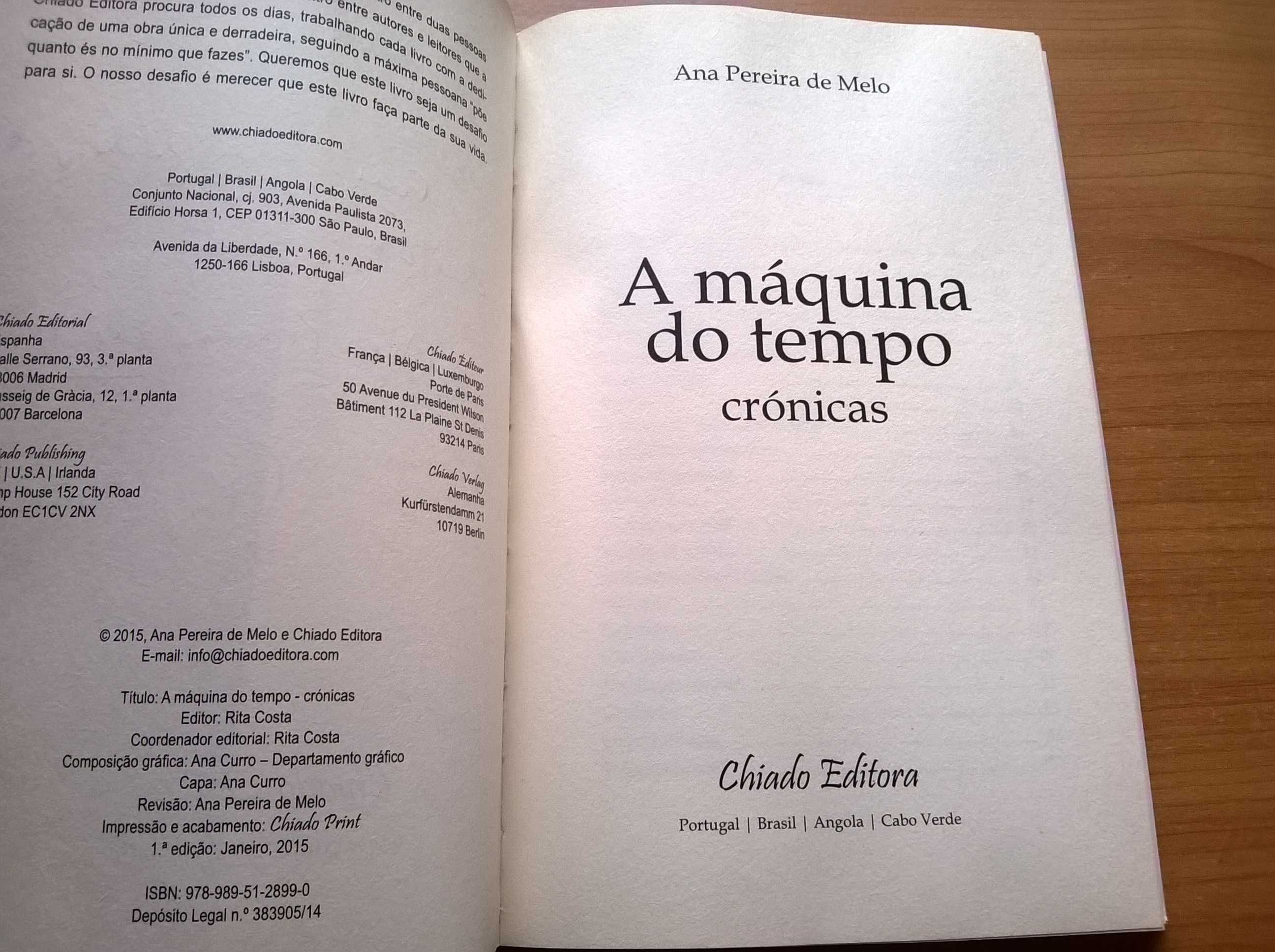 A Máquina do Tempo (autografado) - Ana Pereira de Melo