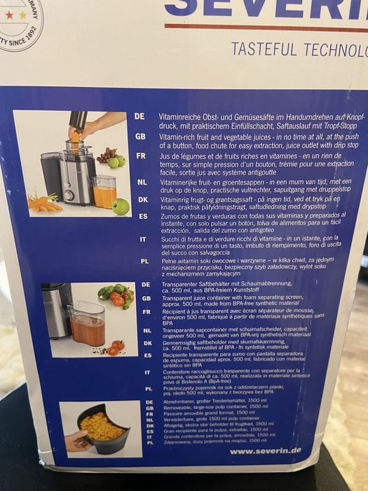Sokowirówka do owoców Severin  400 W