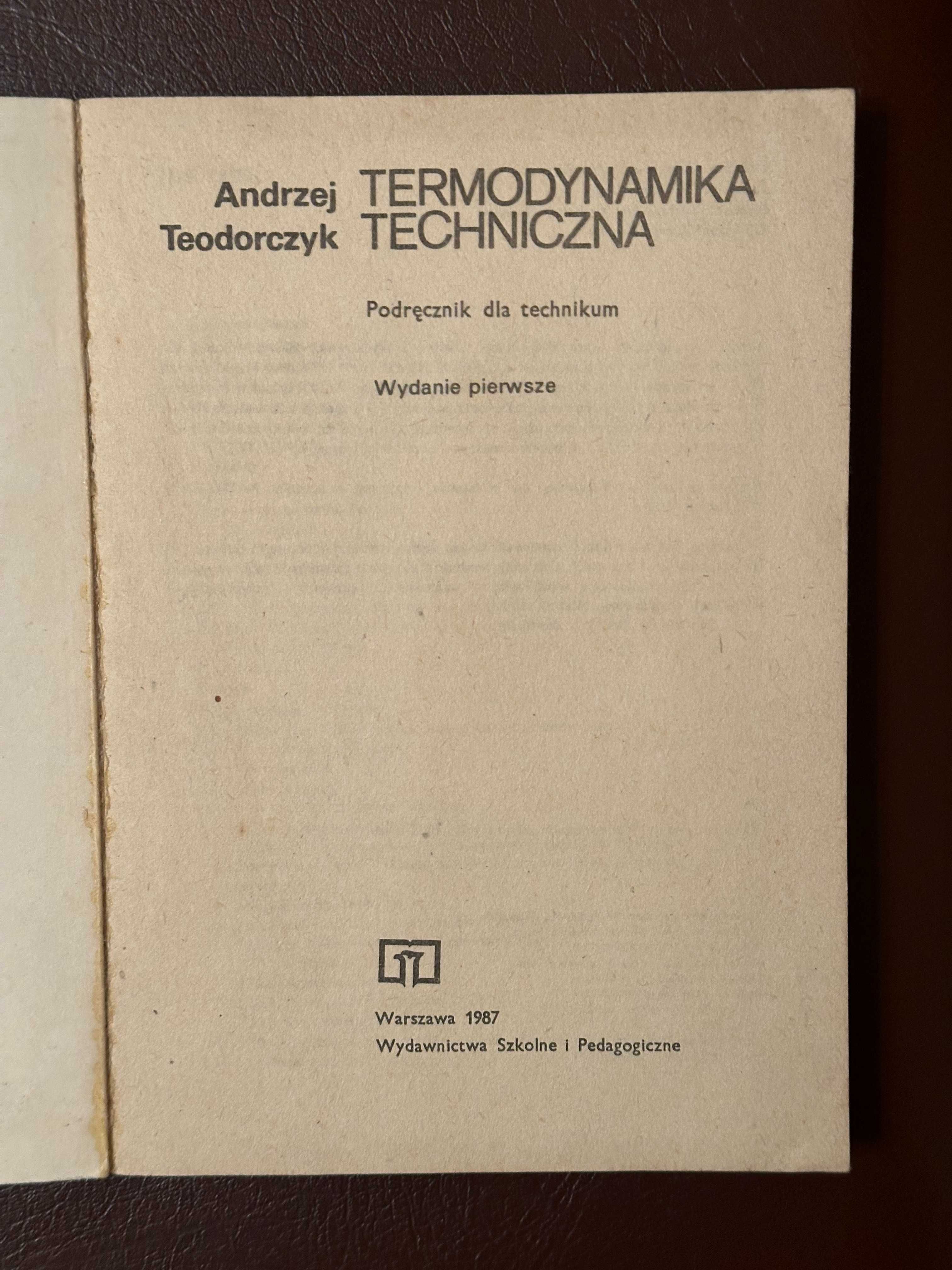 Termodynamika Techniczna Andrzej Teodorczyk