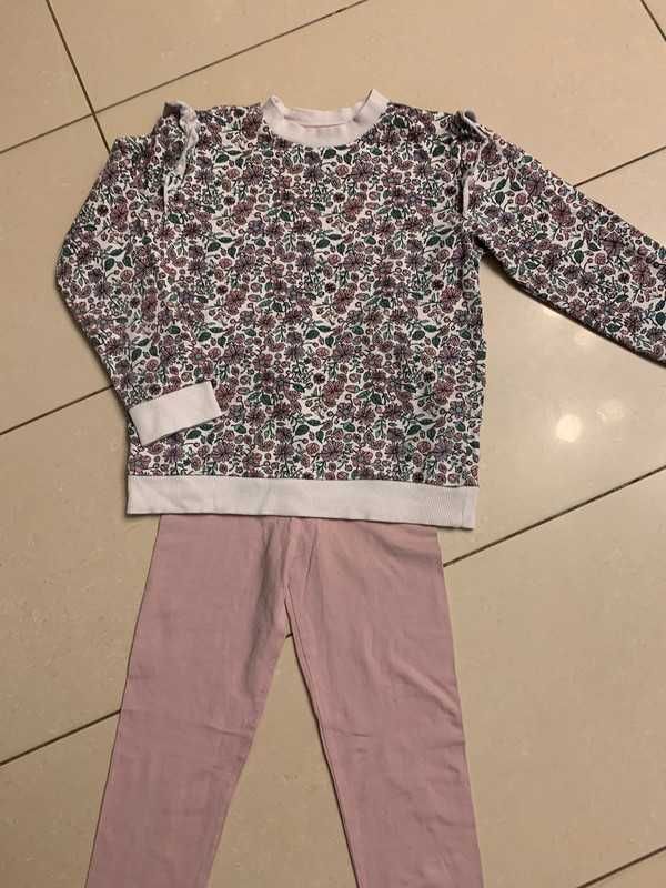 Paka dla dziewczynki bluza spodnie róż cekiny Snoopy Zara r. 128