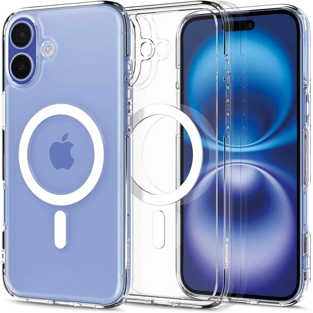 Etui Spigen Ultra Hybrid Mag z MagSafe na iPhone 16 Plus - białe