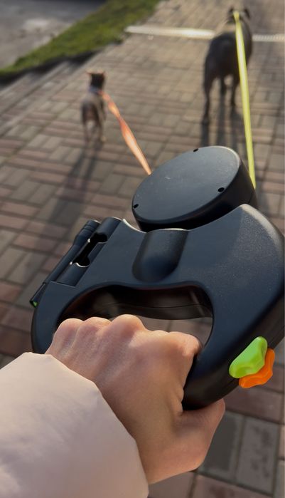 Повідець подвійний рулетка новий